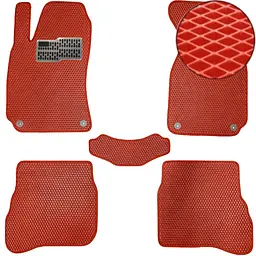 Килимки в салон EVA для Volkswagen B5 1996-2005 (Металевий підп'ятник) Червоний 5 шт