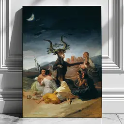 Інтер'єрна картина Шабаш, Франсіско Гоя, Francisco Goya, Witches' Sabbath, інтер'єрний декор, 85×60 см (id6984)