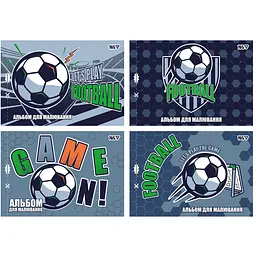 Альбом для малювання Yes Football А4 12 аркушів скоба з перфорацією 8 шт. (130615)