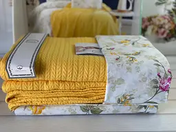 Постільна білизна з в’язаним пледом Sari Romeo Home pbe0051431 - мініатюра 2
