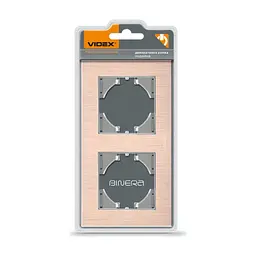 Рамка Videx BINERA мідний алюміній 2 пости (VF-BNFRA2H-CP) - мініатюра 2
