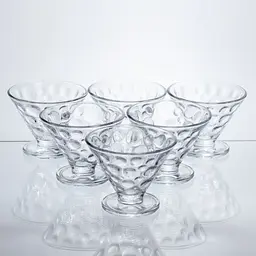 Набір креманок на ніжці Yiwu Dessert Bowl 6 штук по 180 мл для десертів морозива креманки у формі бутона для желе фруктів ягід HP-17-53