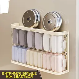Двоярусний настінний органайзер для зберігання - мініатюра 5