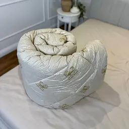 Ковдра євро зимова з вовни Leri Max Pure Wool 21502 200х215 см бежева - мініатюра 2