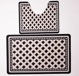 Набір килимків для ванної та туалету Black&White 50*80 / 40*50 см Yiwu HP-42-175