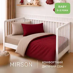 Дитяча постільна білизна MIRSON BABY фланель Cappuchino/Red 110х160см (2200012799949) - мініатюра 6