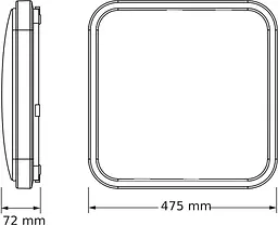 Osram Світильник накладний CEILING SKYNE 480мм Square 72Вт 4000K - мініатюра 2
