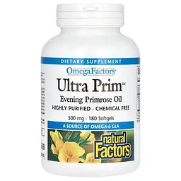 Примула вечірня Evening Primrose Oil 500 mg 180 Softgels Natural Factors vit0005097