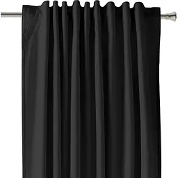 Штори на кухню та в кімнату Cosas 180х250 см 2 шт чорний (Curtains_100Black_DUK_180x250) - мініатюра 2