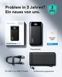 Павербанк Iniu 22.5W 20000mAh, зарядка через USB-C, 3 виходи, з підтримкою телефону - мініатюра 2