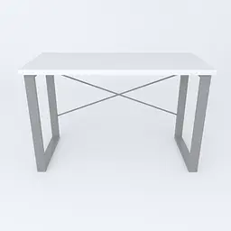 Письмовий стіл Ferrum-decor Драйв 750x1000x700 Сірий метал ДСП Біле 32 мм (FRD-103366) - мініатюра 3
