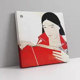 Інтер'єрна картина Дівчина із книгою, Федір Кричевський, репродукція картини, 60×60 см (id7337) - мініатюра 2