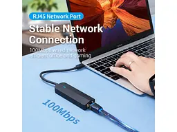 Док-станція для ноутбука Vention Hub USB 3.1 Type-C 3-Port 0.15m Black (TGOBB) - мініатюра 2