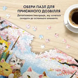 Пазл «Котики в кімоно» 1000 елементів - мініатюра 4