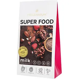 Цукерки Millennium Super Food з мигдалем, малиною, льоном та чіа 80 г