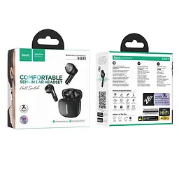 Навушники Bluetooth Hoco EQ33 Gem wireless BT headset(App) Black - мініатюра 2