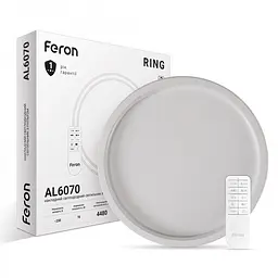 Світлодіодна накладна люстра Feron AL6070 RING 70Вт білий