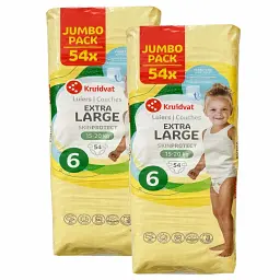 Дитячі підгузники Kruidvat 6 Extra Large JUMBOPACK (15-20 кг), 108 шт