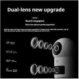 IP-камера Xiaomi Smart Camera 4 Dual Camera Edition MJSXJ29CM / BHR088WCN - мініатюра 4