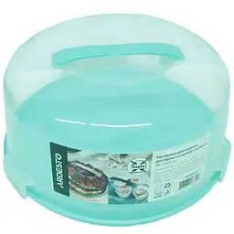 Тортівниця для тортів і капкейків Ardesto Tasty baking 28х14.5 см блакитна (AR2328TPM)