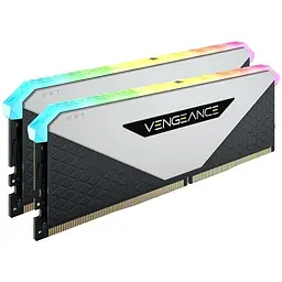 Модуль пам'яті для комп'ютера DDR4 32GB (2x16GB) 3600 MHz Vengeance RGB RT White Corsair (CMN32GX4M2Z3600C18W) - мініатюра 2