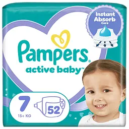 Підгузки Pampers Active Baby розмір 7 (15+ кг) 52 шт. (8006530230131)