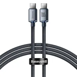 Кабель Baseus Crystal Shine Series Fast Charging Data Cable Type-C to Type-C 100W 2m CAJY000701 Black