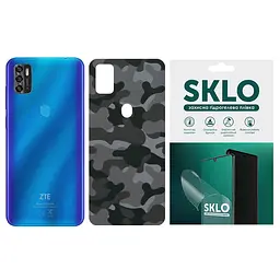 Захисна плівка SKLO Back (тил) Camo для ZTE Blade A51 Сірий / Army Gray