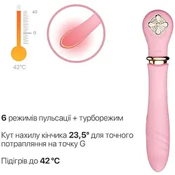 Пульсатор із підігрівом Zalo Sweet Magic Desire Fairy Pink турбо режим - мініатюра 4
