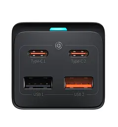 Зарядний пристрій Baseus 65 W GaN3 Pro (PSZM000901 ) + кабель чорний - мініатюра 4