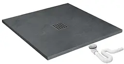 Душовий піддон Rea grey Rock 90x90 REA-K4585, Сірий - мініатюра 2