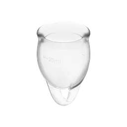 Satisfyer Feel Confident Menstrual Cup - Менструальні чаші, 15 та 20 мл (прозорі) - мініатюра 5