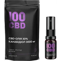 Канабідіол 100%CBD, CBD-олія 30%, 3000 мг, спрей оральний, натуральний 10 мл - мініатюра 2