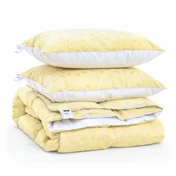 Набір MirSon пуховий №9518 Bio-Beige зима ковдра 200х220 см + 2 подушки бежевий (2200010805277) - мініатюра 3