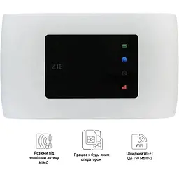 WiFi роутер-модем ZTE MF920u 4G/3G LTE під sim карту + 2 антени Lifecell, Vodafone, Київстар - мініатюра 2