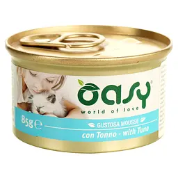 Вологий корм для дорослих котів Oasy Тунець мус 85 г - мініатюра 2