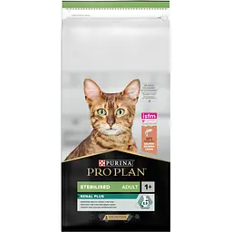 Сухой корм Purina Pro Plan Sterilised Adult 1+ Renal Plus для взрослых кошек после стерилизации с лососем 14 кг