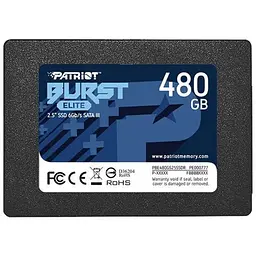 Накопичувач SSD 2.5" 480GB Burst Elite Patriot (PBE480GS25SSDR)