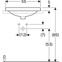 Раковина Geberit VariForm 55 500.743.01.2, Білий - мініатюра 3