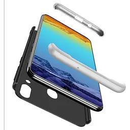 Чохол-накладка GKK 3 in 1 Hard PC Case Samsung Galaxy M20 Silver/Black - мініатюра 2