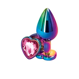 Анальная пробка NS Novelties Rear Assets - Multicolor Heart - Medium - Pink