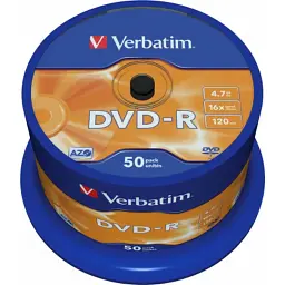 Диск DVD Verbatim 4.7Gb 16X CakeBox 50шт (43548)