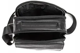 Чоловіча шкіряна сумка месенджер Tiding Bag Чорна - мініатюра 7