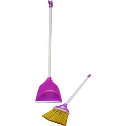 Совок для прибирання Zambak Plastik та щітка з довгими ручками фіолетовий (ZP-128v) - мініатюра 3