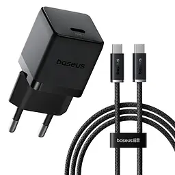 МЗП Baseus Palm Fast Charger 30W (1USB-C) + кабель Type-C to Type-C (P10111605113-01) Cluster Black