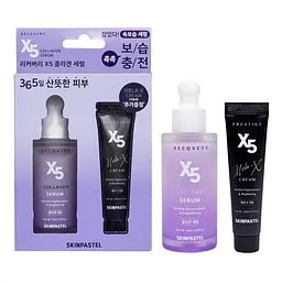 Набір для догляду за обличчям Skinpastel Recovery X5 Collagen Serum Set Face Serum + Face Cream - мініатюра 3
