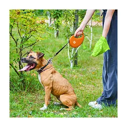Повідець для собак WAUDOG R-leash з контейнером для пакетів L до 40 кг 5 м помаранчевий (26294) - мініатюра 7