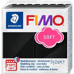 Пластика для біжутерії Soft Чорна 57г Fimo
