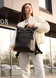 Рюкзак Sambag унісекс RollTop LTT чорний 43 х 31 х 14 см (24238001) - мініатюра 2