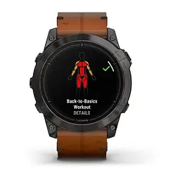 Смарт-годинник Garmin Epix Pro 2 Sapphire 51 mm Carbon G. DLC Tit. with Chestnut L. Band (010-02804-30) - мініатюра 6